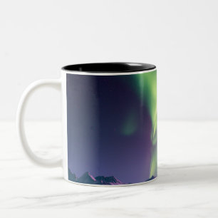 Alaska Northern Lights Scenic Two-Tone Coffee Mug