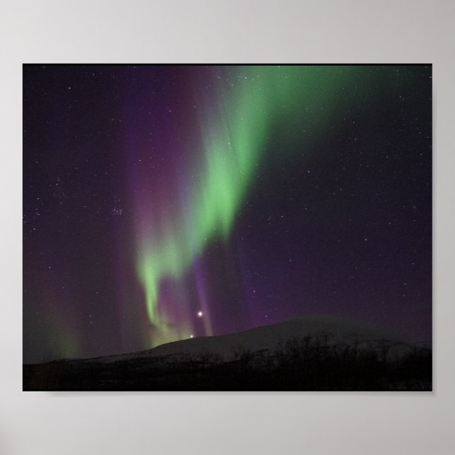 Alaska Northern Lights Sky Night Beautiful Poster (Front)