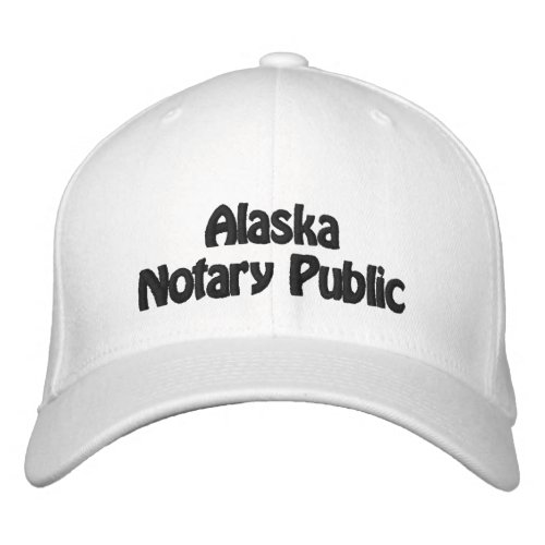 Alaska Notary Public Embroidered Baseball Cap