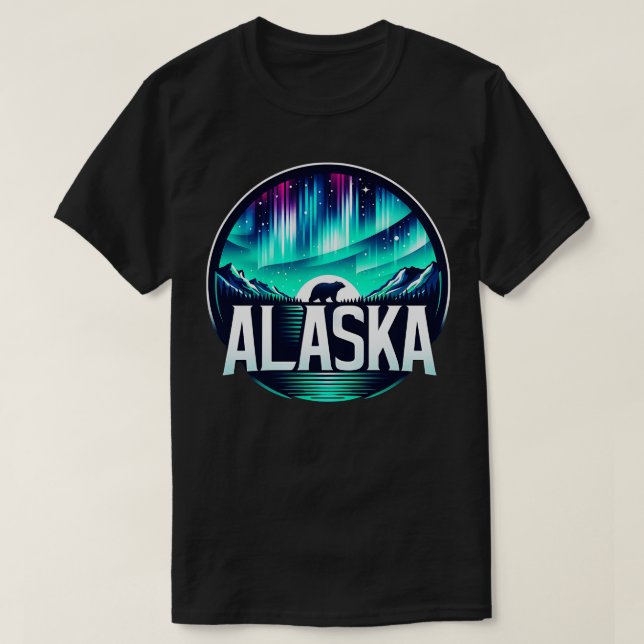 Alaska Nothern Lights Viewing Vacation 2 T-Shirt (Design Front)