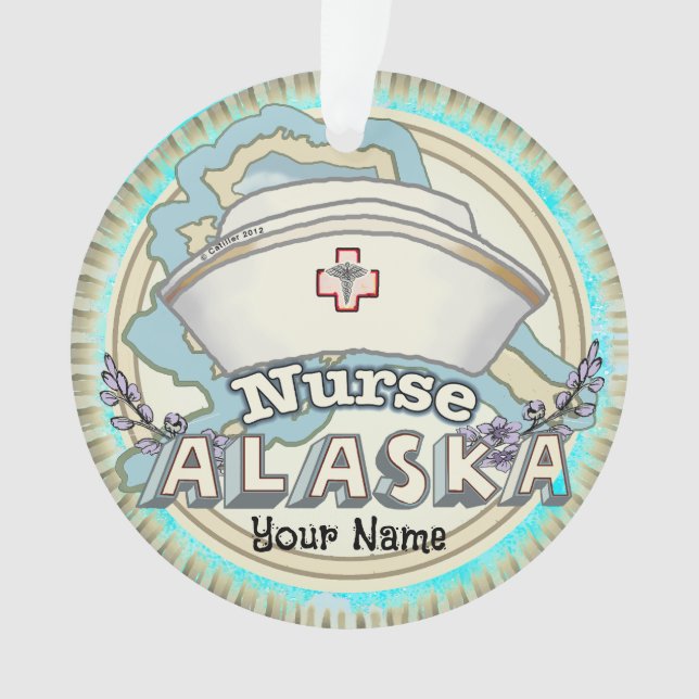 Alaska Nurse Ornament (Front)