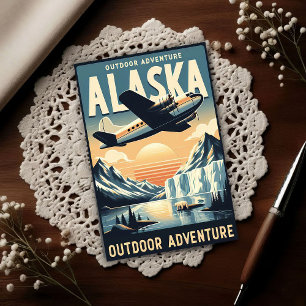Alaska Outdoor Adventure Vintage Travel  Postcard