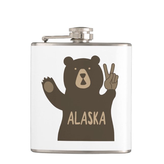 Alaska Peace Bear Flask (Front)