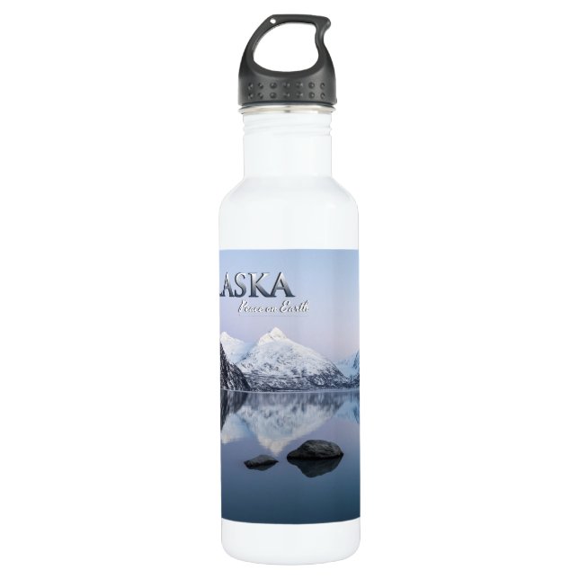 Alaska Peace on Earth Stainless Steel Water Bottle (Front)