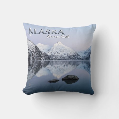 Alaska Peace on Earth Throw Pillow