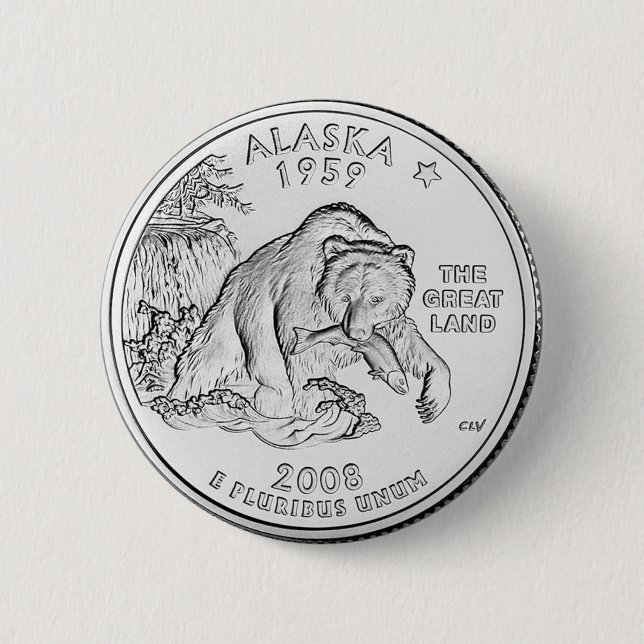 Alaska Pinback Button (Front)