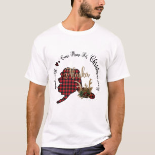 Alaska Plaid All Come Home For Christmas T-Shirt