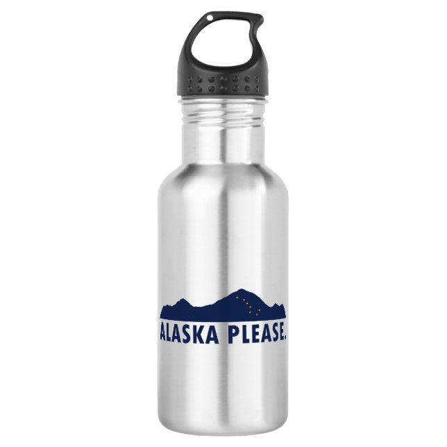 Alaska Please Stainless Steel Water Bottle (Front)