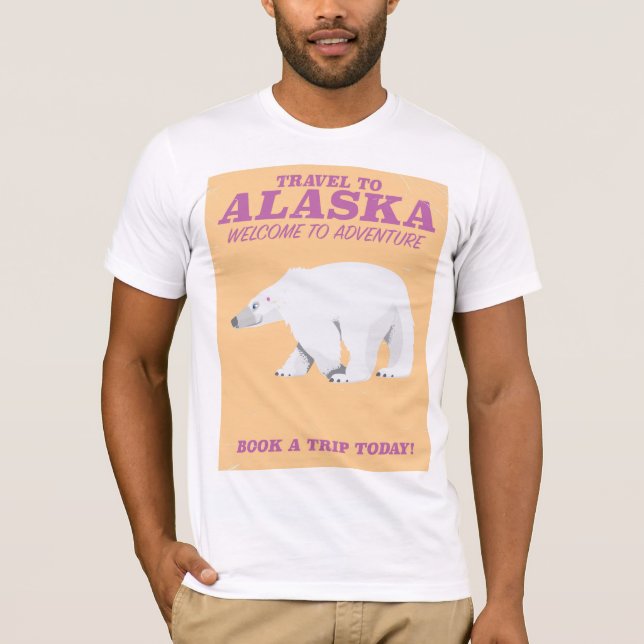 Alaska Polar Bear vintage travel poster T-Shirt (Front)