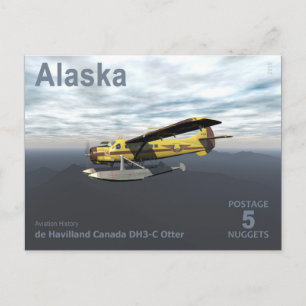 Alaska Postage - de Havilland DH3-C Otter Postcard