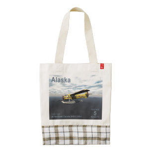 Alaska Postage - de Havilland DH3-C Otter Zazzle HEART Tote Bag