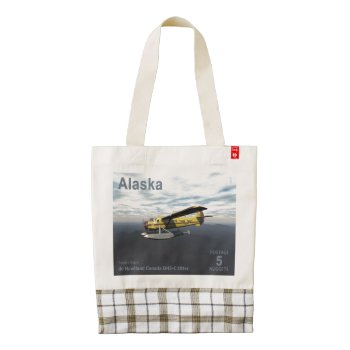 Alaska Postage - De Havilland Dh3-c Otter Zazzle Heart Tote Bag by Bluestar48 at Zazzle