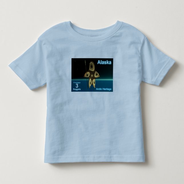 Alaska Postage - Fractal Inuit Hunter Toddler T-shirt (Front)