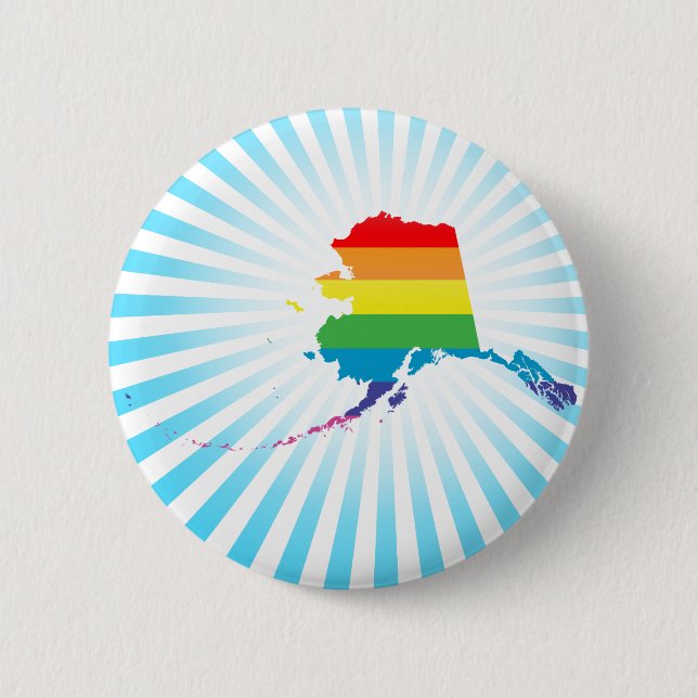 alaska pride. pinback button (Front)