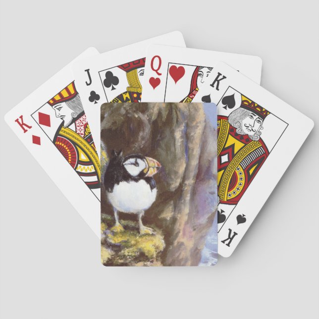 Alaska Puffin Designed Classic Poker Playing Cards (Back)