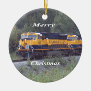 Alaska Railroad Ceramic Ornament