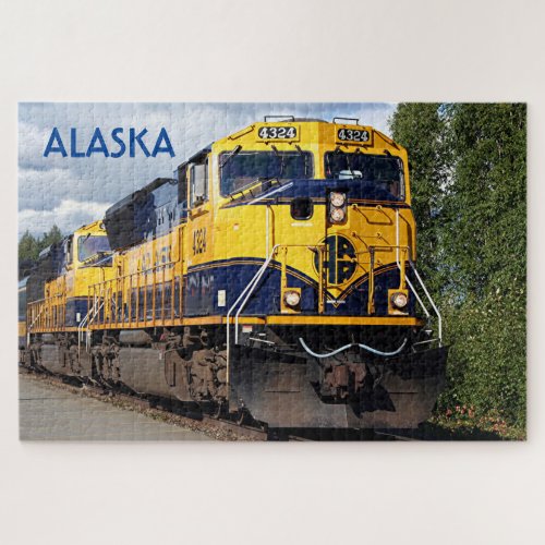 Alaska Railroad engine locomotive Jigsaw Puzzle
