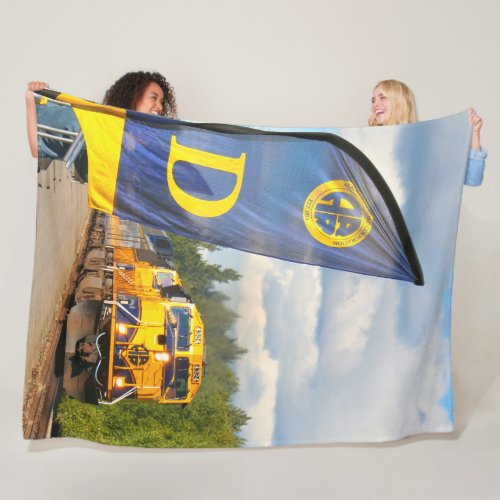 Alaska Railroad locomotive engine at Talkeetna Fleece Blanket