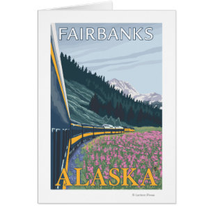 Alaska Railroad Scene - Fairbanks, Alaska Cards