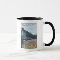 Alaska Railroad Scene - Fairbanks, Alaska