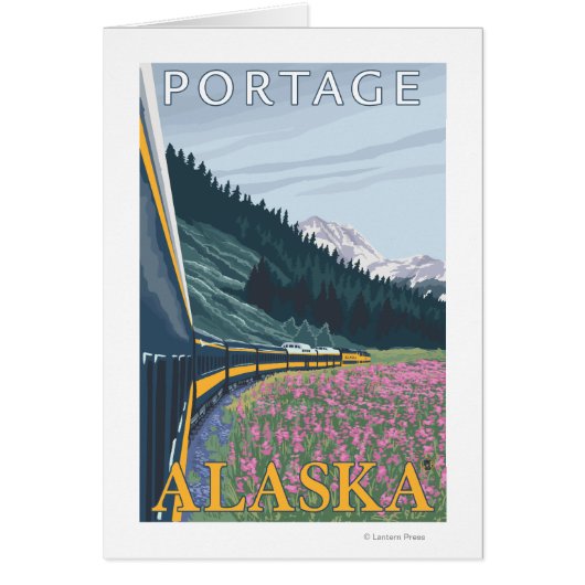 Alaska Railroad Scene - Portage, Alaska (Front)