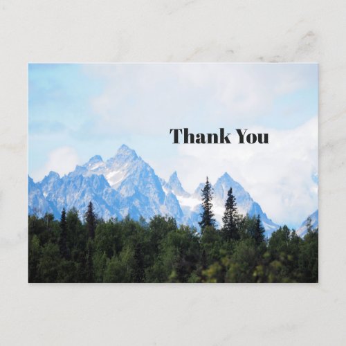 Alaska Range Mountain Landscape Photo Thank You Postcard