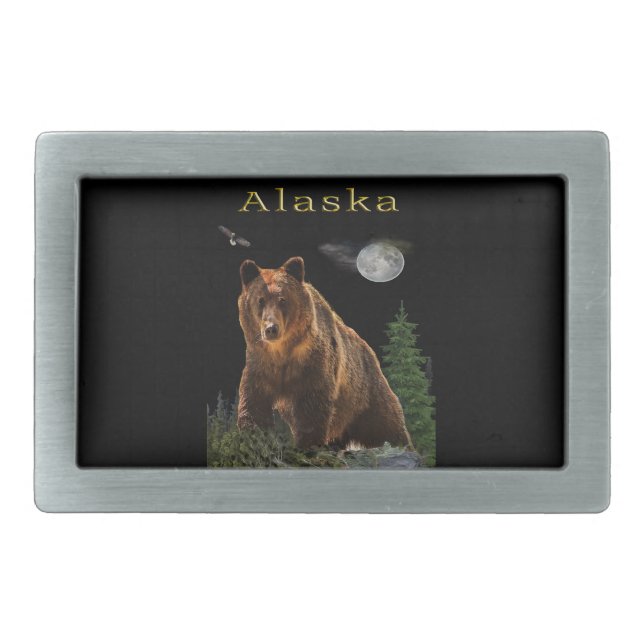 Alaska Rectangular Belt Buckle (Front)