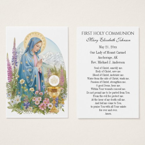 Alaska Remembrance Prayer for First Holy Communion