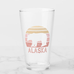 Alaska Retro Bear Glass