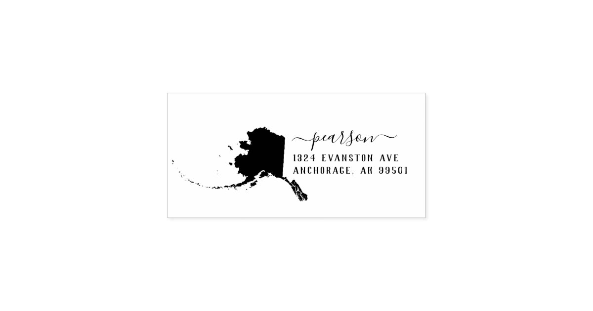 Alaska Return Address Stamp SelfInking Zazzle