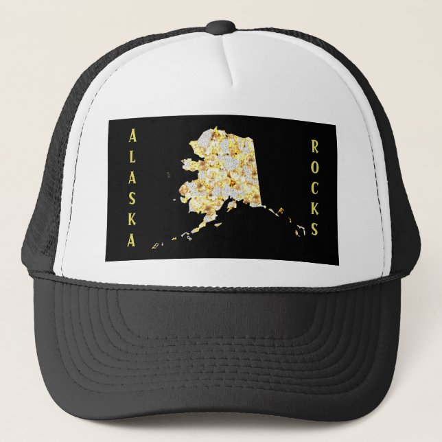 ALASKA ROCKS TRUCKER HAT (Front)