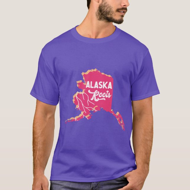 Alaska Roots Pink Orange T-Shirt (Front)