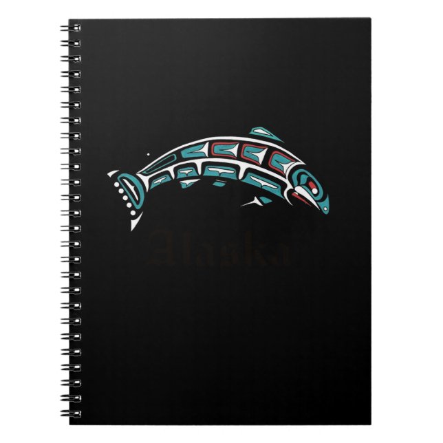 Alaska Salmon Fishing Native American Indigenous Notebook (Front)