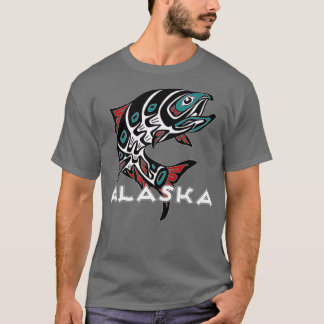 Alaska Salmon Fishing Native American Indigenous T T-Shirt