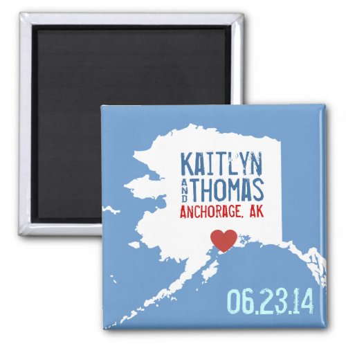Alaska Save the Date _ Customizable City Magnet