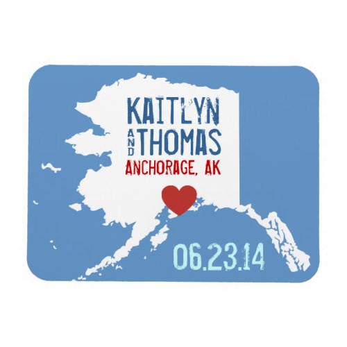 Alaska Save the Date _ Customizable City Magnet