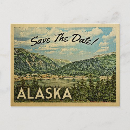 Alaska Save The Date Vintage Postcards