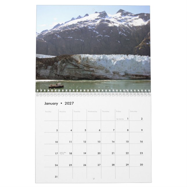 Alaska Scenery Calendar (Jan 2027)