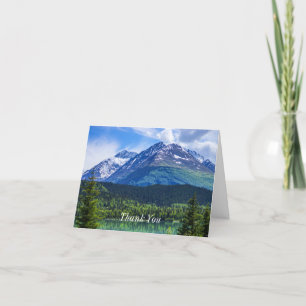 Alaska Scenic Byway Mountain Letterpress Thank You Card
