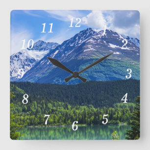 Alaska Scenic Byway Mountain Wall Clock