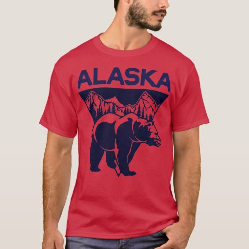 Alaska Shirt VIntage Mountain Grizzly Bear 