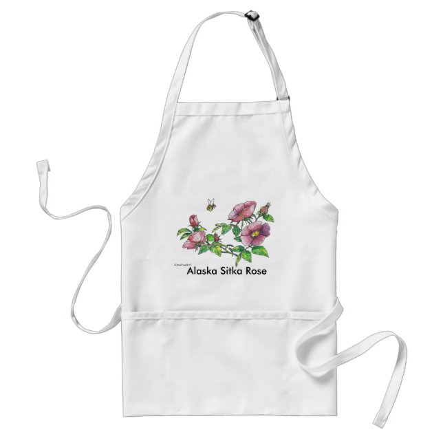 Alaska Sitka Rose Garden Adult Apron (Front)