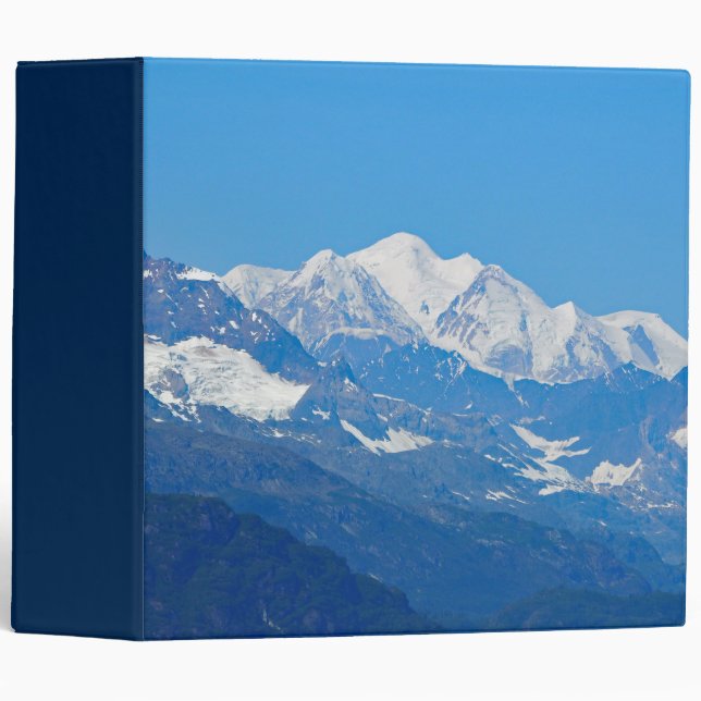 Alaska Snow Mountains Photo 3 Ring Binder (Front/Spine)