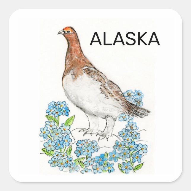 Alaska Square Sticker (Front)