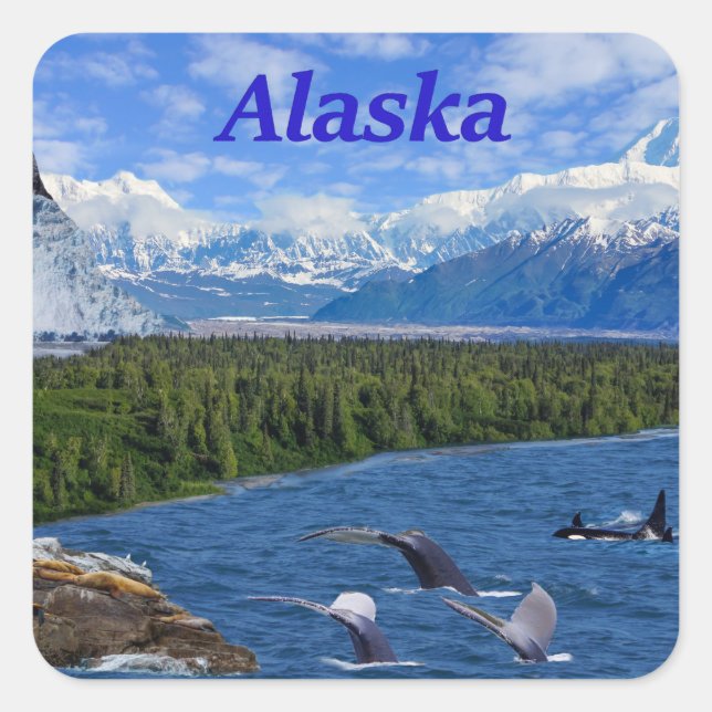 Alaska Square Sticker (Front)