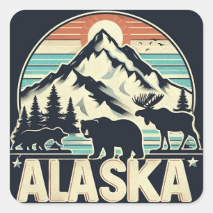 Alaska Square Sticker