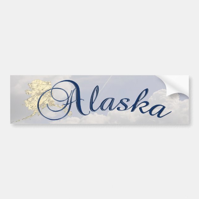 Alaska State Bumper Sticker (Front)