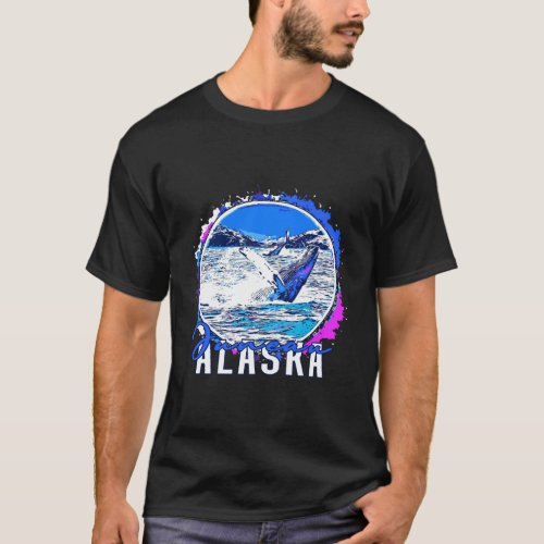 Alaska State Capital Juneau Whales In The Wild Sou T_Shirt