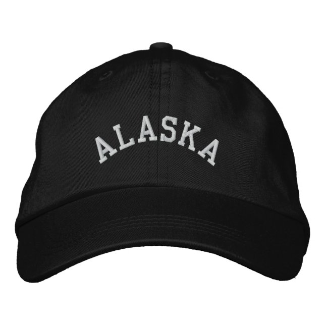 Alaska State Embroidered Baseball Hat (Front)