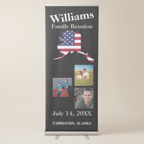 ALASKA STATE Family Reunion Create Your Own Retractable Banner